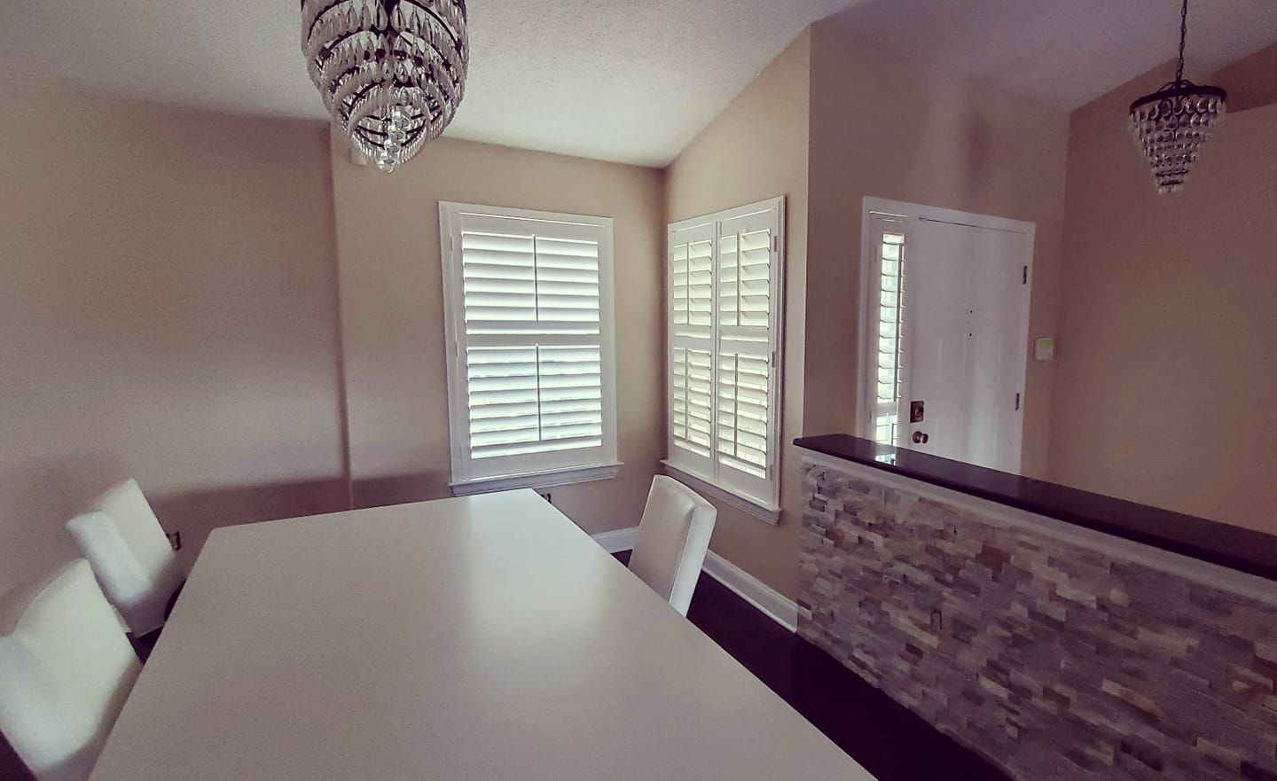 Custom plantation shutters kitchen / dining - A&Q Custom Shutters Orlando