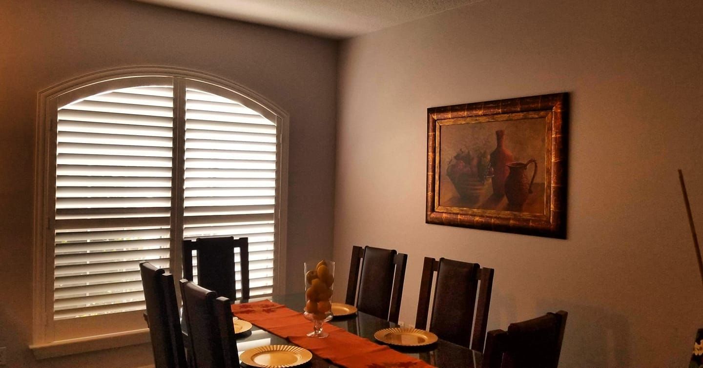 Custom plantation shutters specialty shape - A&Q Custom Shutters Orlando