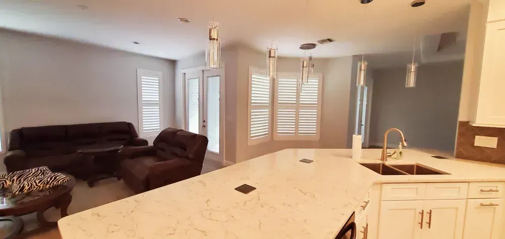 Custom plantation shutters living room - A&Q Custom Shutters Orlando